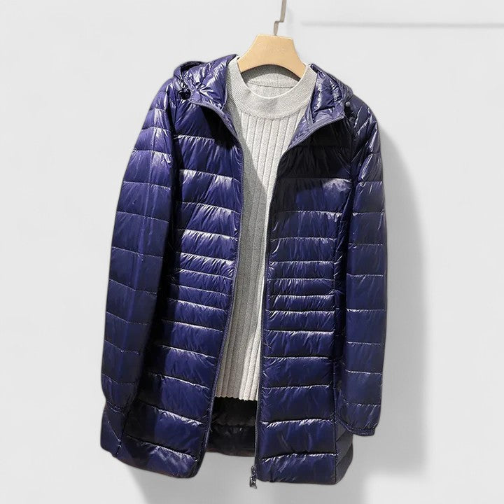 Damen Wintermantel Steppjacke Reißverschluss Warm