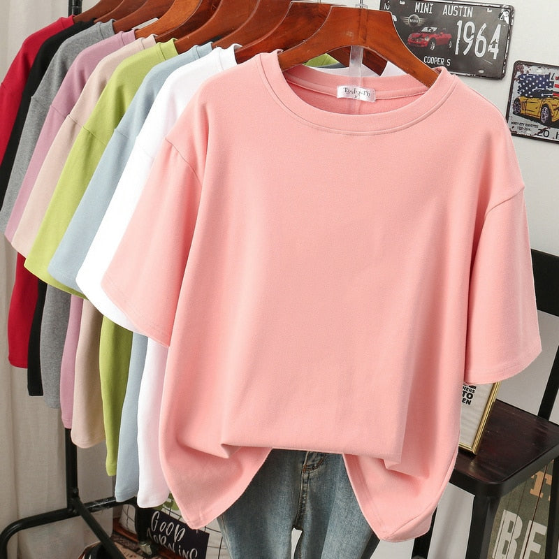 Damen T-Shirt Plus Size Baumwoll Kuschelig Größe XL