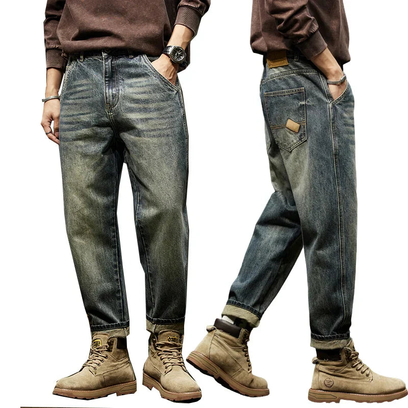 Herren Jeans Vintage Style Lässig Casual