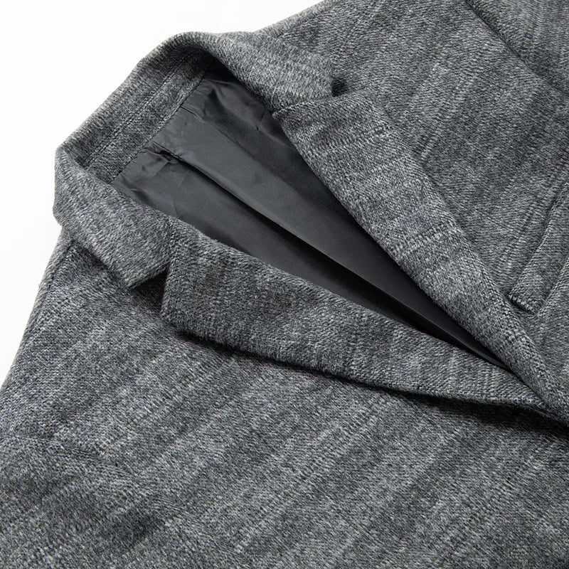 Herrenblazer Grau Khaki Elegant Slim Fit