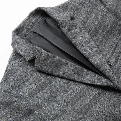 Herrenblazer Grau Khaki Elegant Slim Fit