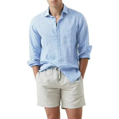 Leinenhemd Sommer Modern Baumwolle Leicht