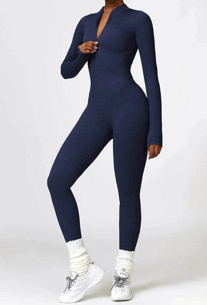 Aktiver Jumpsuit Stretch Damen Sportanzug - BerlinGlamour