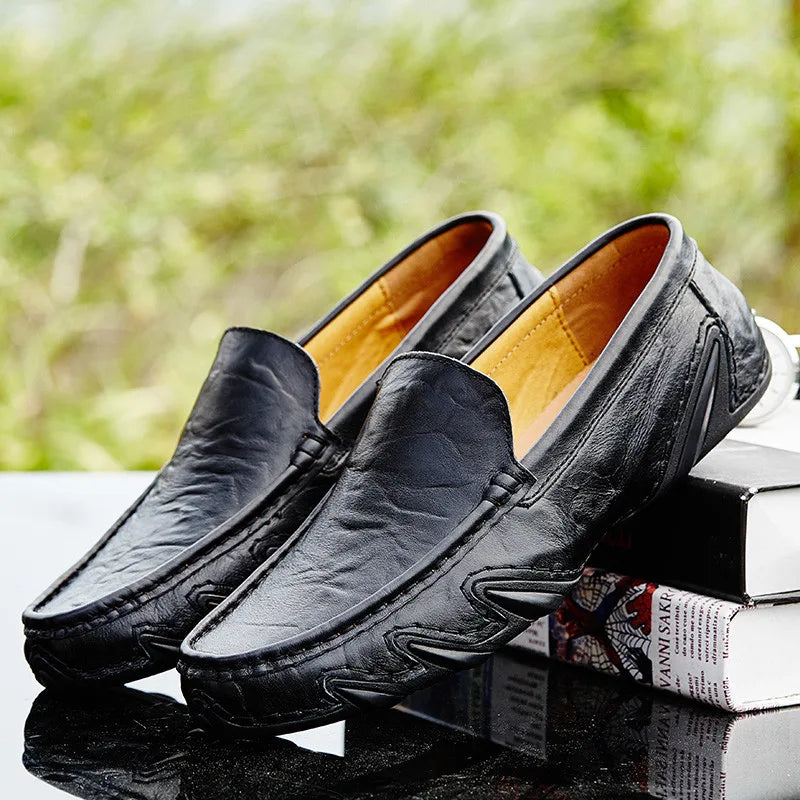 Leder Slipper Herren Luxus Warm Bequem