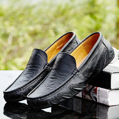 Leder Slipper Herren Luxus Warm Bequem