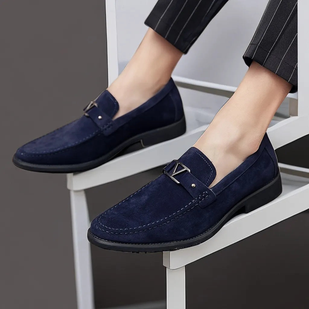 Herren Loafer Schuhe Wildleder Handgefertigt Elegante