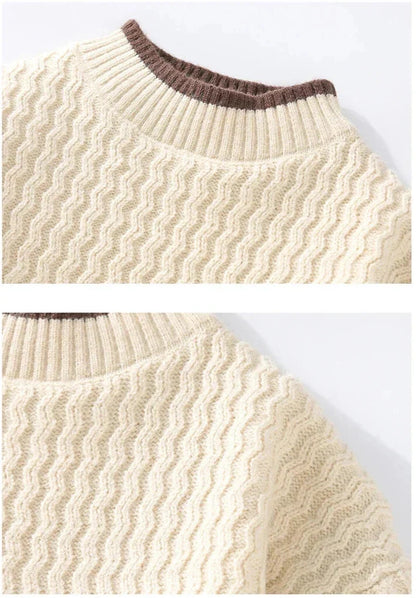 Strickpullover Herren Strukturiert Modern