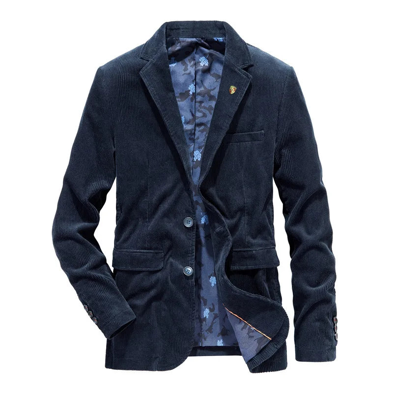 Herren Blazer Braun Elegant Klassisch Cord