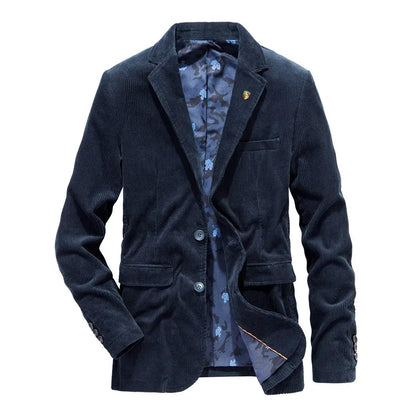 Herren Blazer Braun Elegant Klassisch Cord