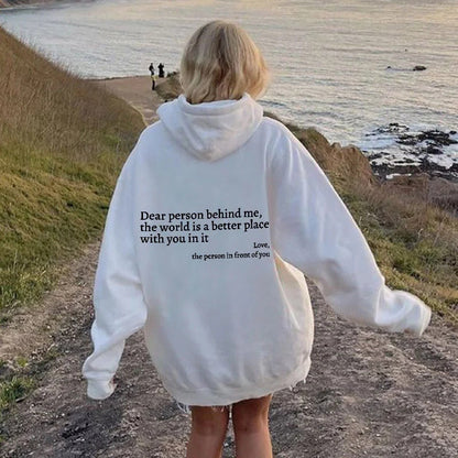 Liebe Person Hinter Mir Hoodie Unisex Grau