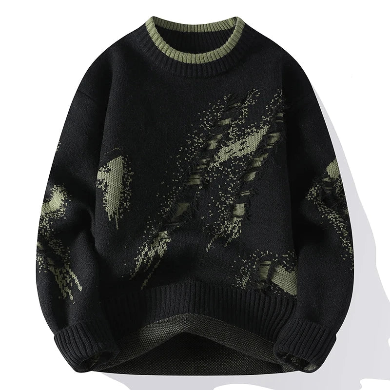 Herren Pullover Distressed Look Modern Trendy