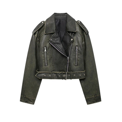 Moto Luxe Jacket Damen vegan lederjacke biker schwarz
