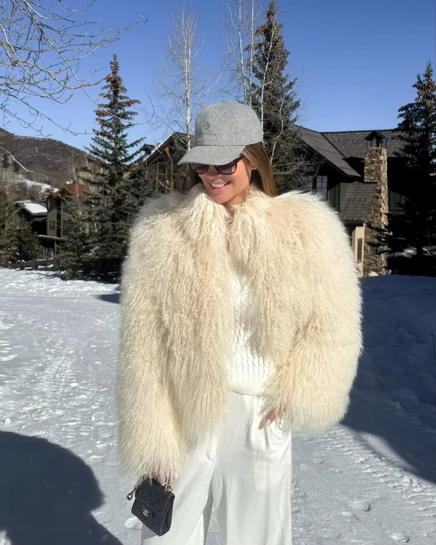 Kunstpelzjacke Oversized Fluffig Boho Style