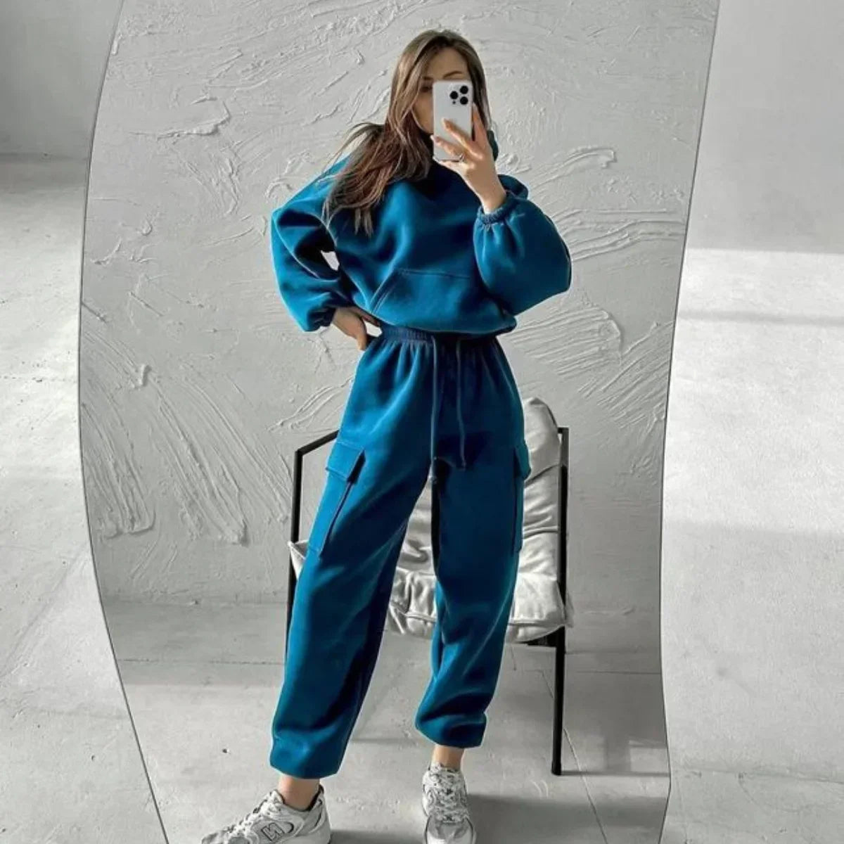 Damen Hoodie Set Locker Passform Jogginghose Komfort - BerlinGlamour