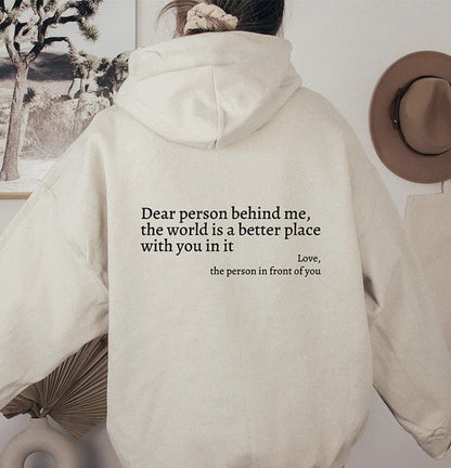 Liebe Person Hinter Mir Hoodie Unisex Grau
