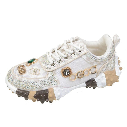 Glitzernde Diamant Schuhe Damen High Heels