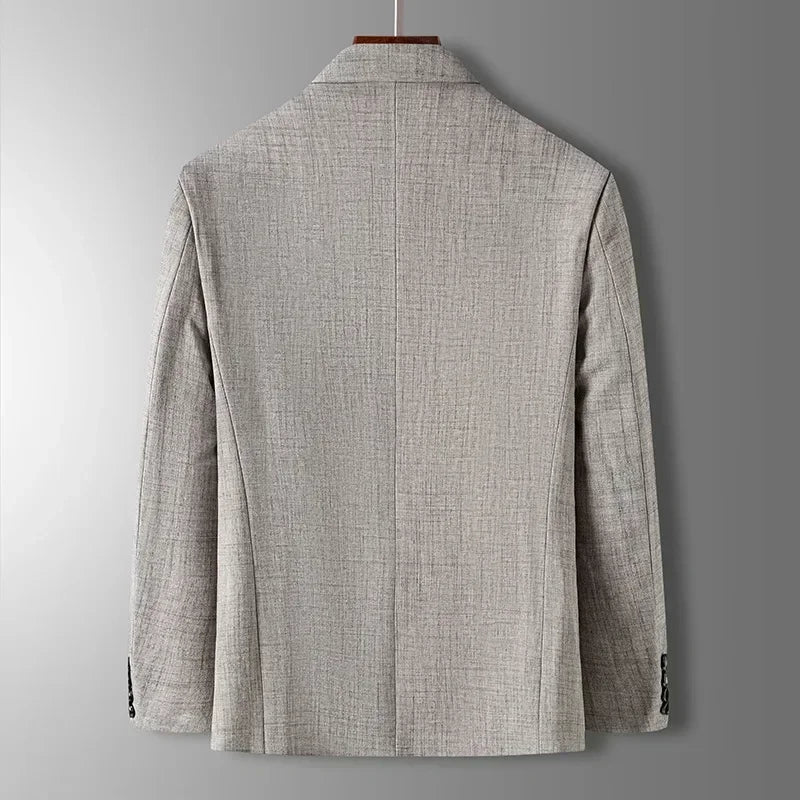 Eleganter Herren Blazer Slim Fit Blau Grau Beige
