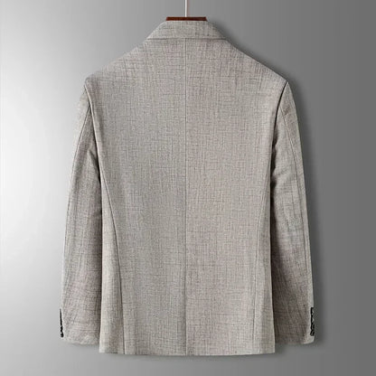 Eleganter Herren Blazer Slim Fit Blau Grau Beige