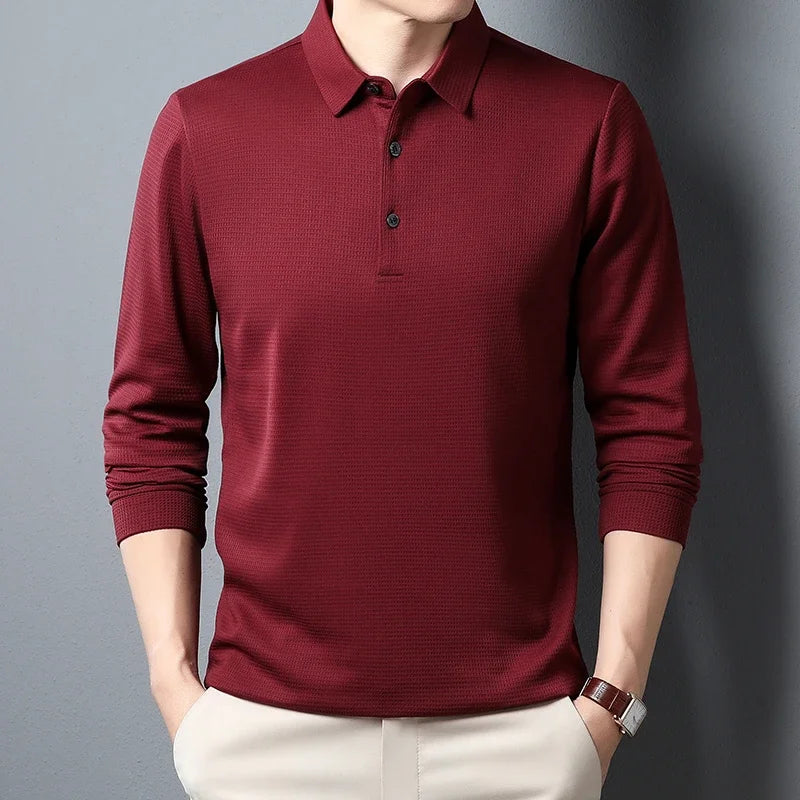 Herren Langarmoberteil Elegantes Slimfit