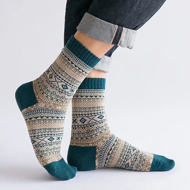 Schafwollsocken Warme Wintersocken 5er Pack