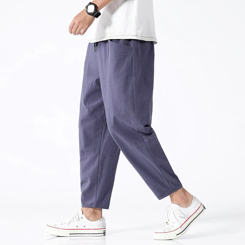Herren Leinenhose Hochwertig Vielfältige Farben
