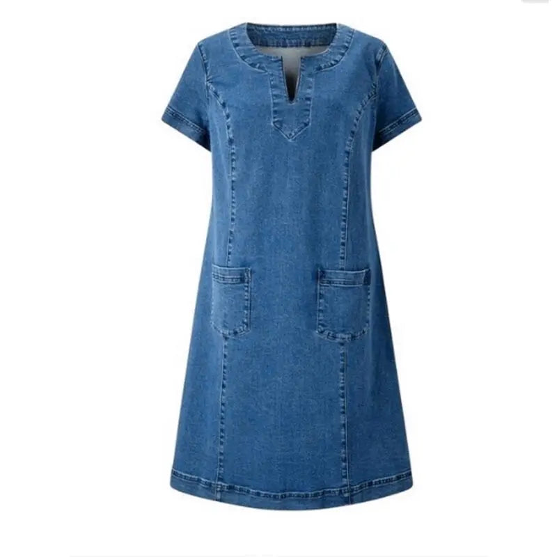 Damen Sommerkleid Lässig Mit Taschen Leicht