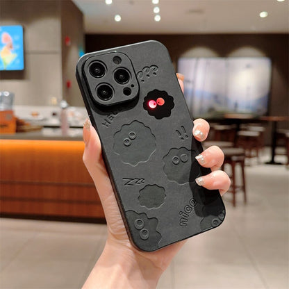 Leder iPhone Hülle Stoßfest mit Monster Design
