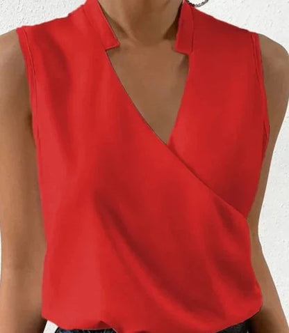 Elegantes Damen Top Ärmellos Einfarbig Sommer