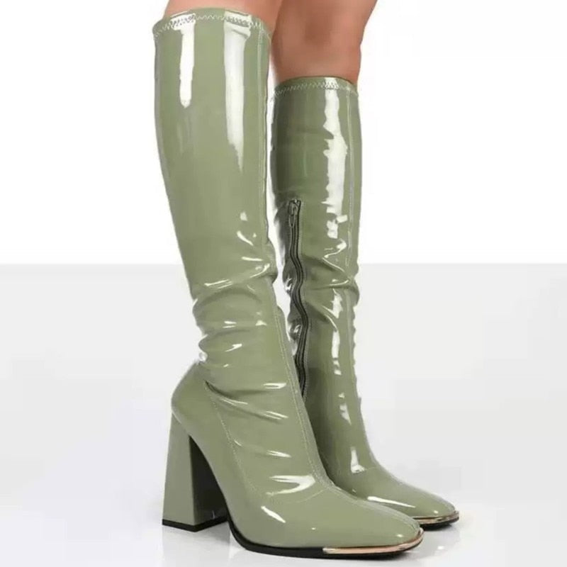 Heidi Stiefel Retro High Heel Schuhe Frauen