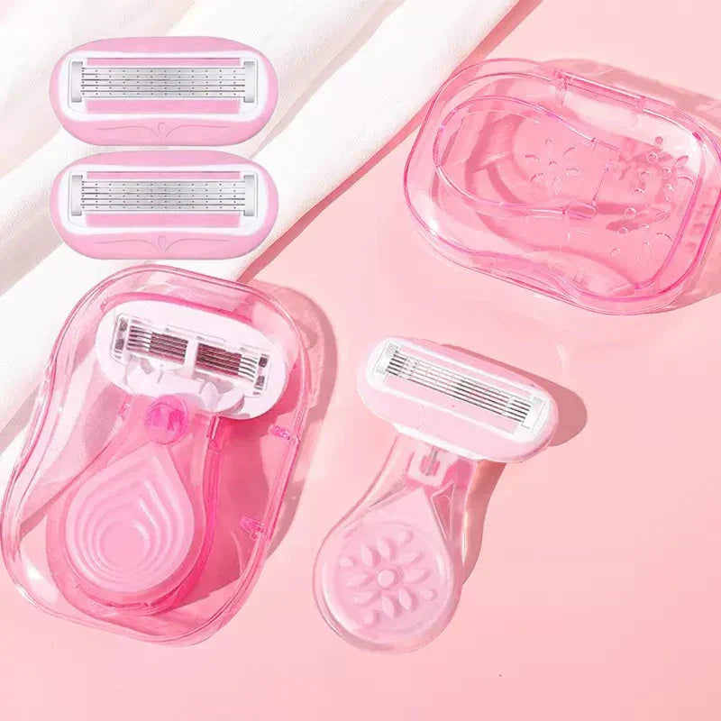 Rasierer Set Damen Pink Kompakt Schutz Rasierer - BerlinGlamour
