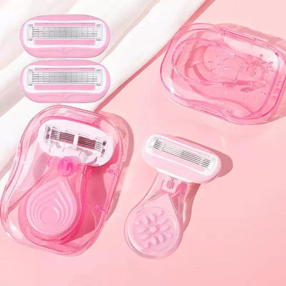 Rasierer Set Damen Pink Kompakt Schutz Rasierer - BerlinGlamour