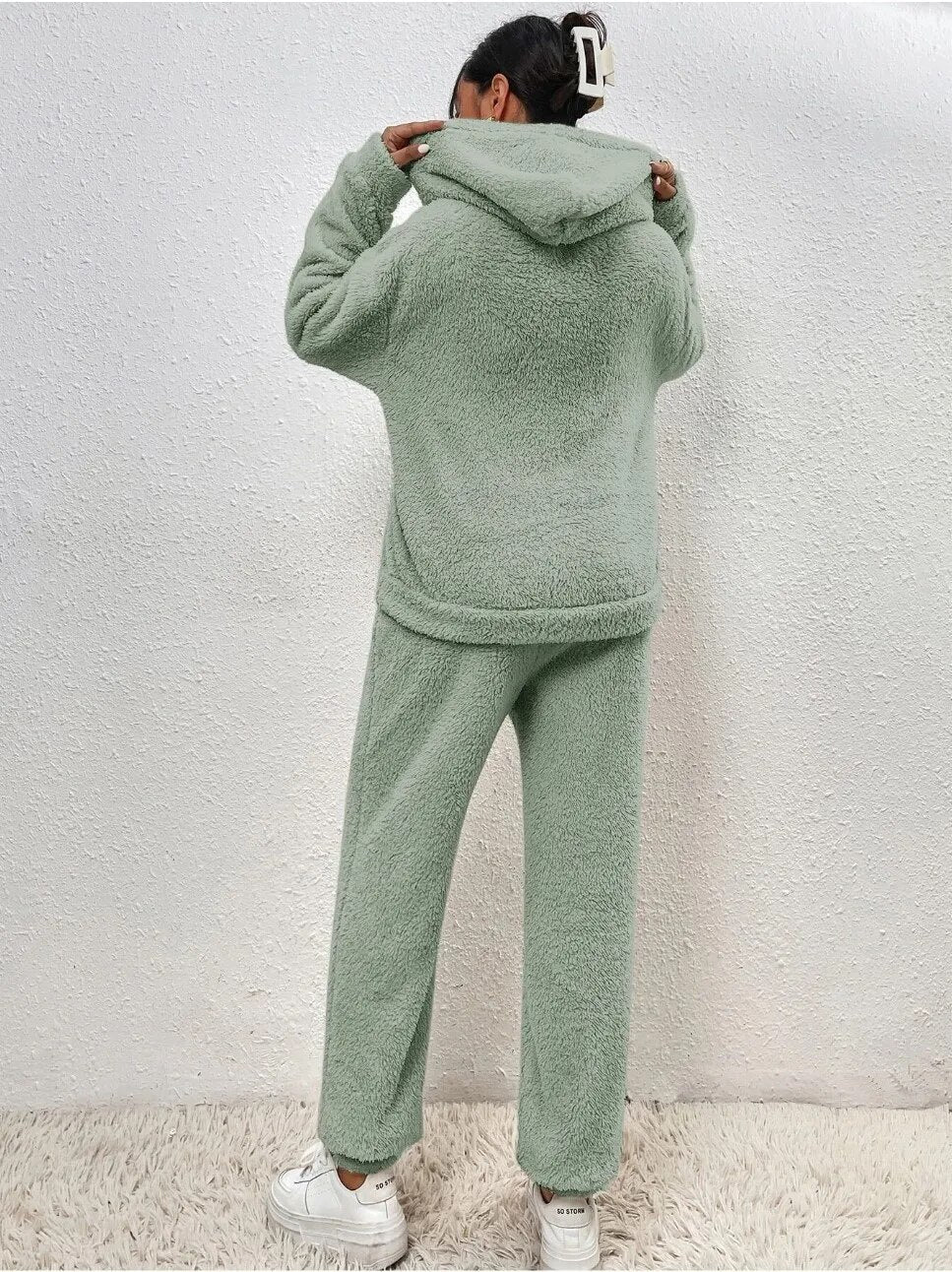 Damen Pullover Set Zweiteilig Gemütlich Warm