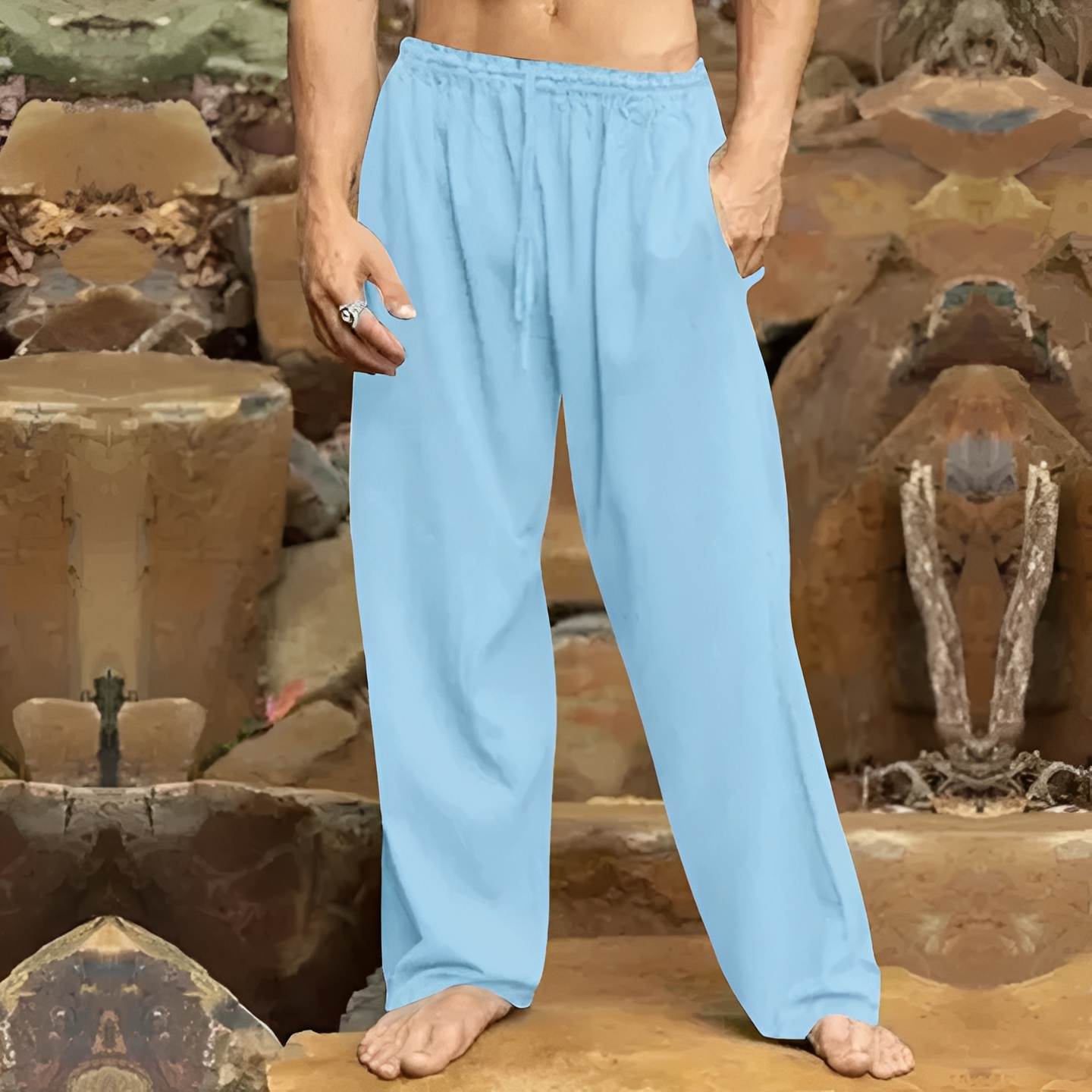 Bequeme Herrenhose Atmungsaktiv Leicht