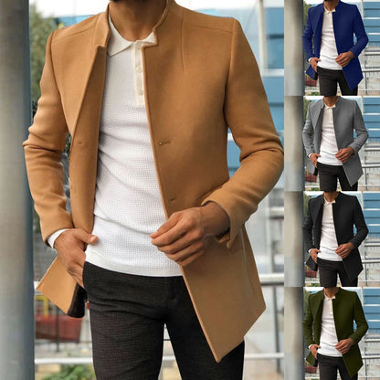 Herren Slimfit Mantel Modern Schwarz - BerlinGlamour
