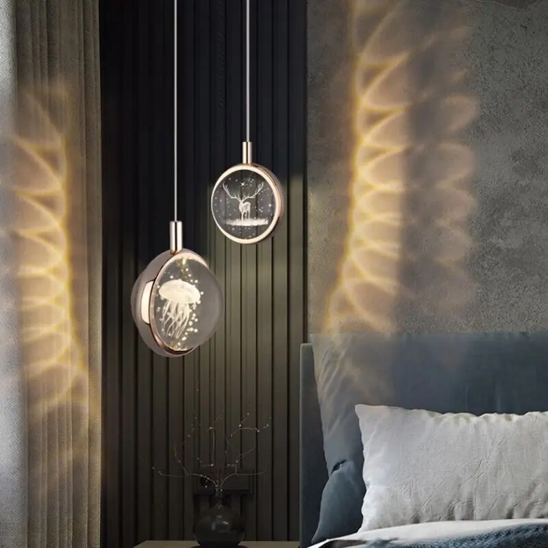 Kristall LED Lichter Drehend Romantisch Stimmungslampen
