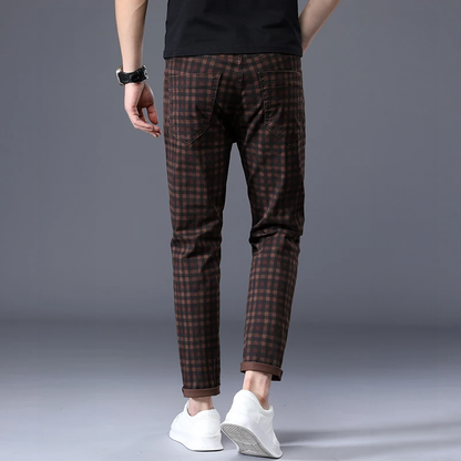 Herrenhosen Slim Fit kariert Modern & Stylisch