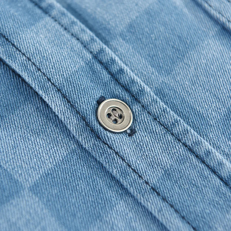 Herren Hemd Slim Fit Knöpfe Modern