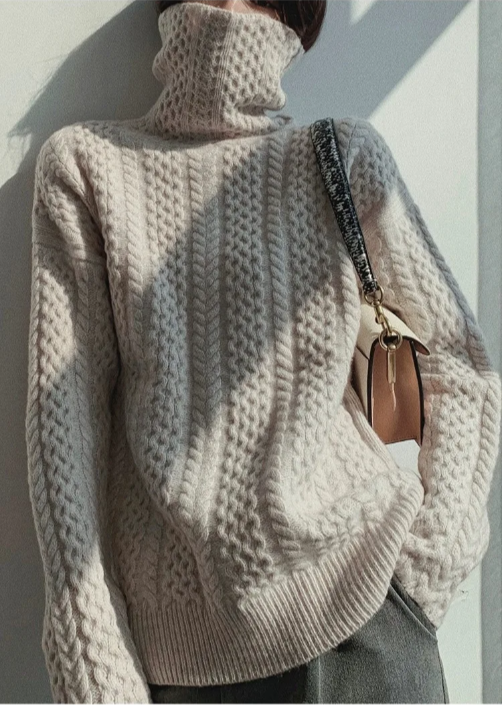 Weicher Strickpullover Rollkragen Warm Chunky - BerlinGlamour