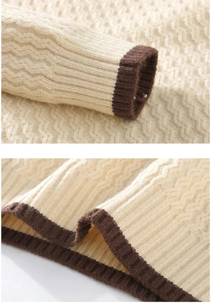 Strickpullover Herren Strukturiert Modern