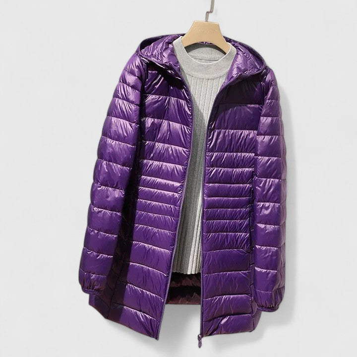 Damen Wintermantel Steppjacke Reißverschluss Warm - BerlinGlamour