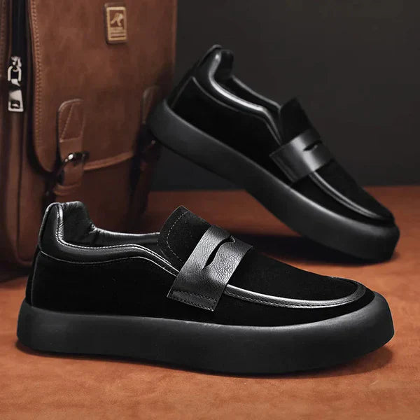 Bequeme Wildleder Loafer Schuhe Damen Modern