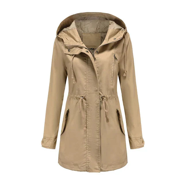 Damenjacke mit Kapuze Schwarz Elegant