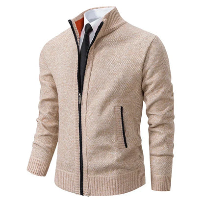 Strickcardigan Reißverschluss Warm Modern