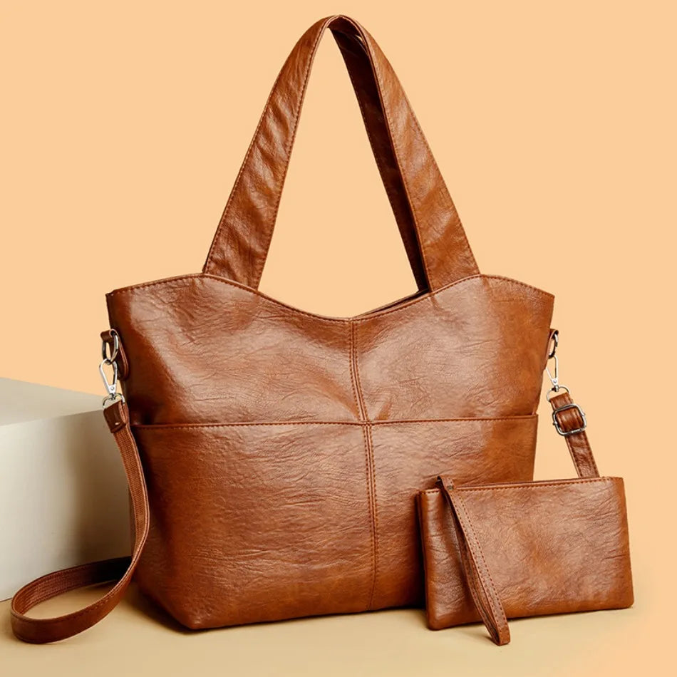 Elegante Damenhandtasche mit doppeltem Riemen - BerlinGlamour