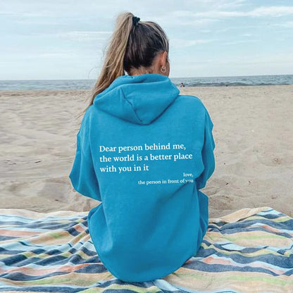 Liebe Person Hinter Mir Hoodie Unisex Grau
