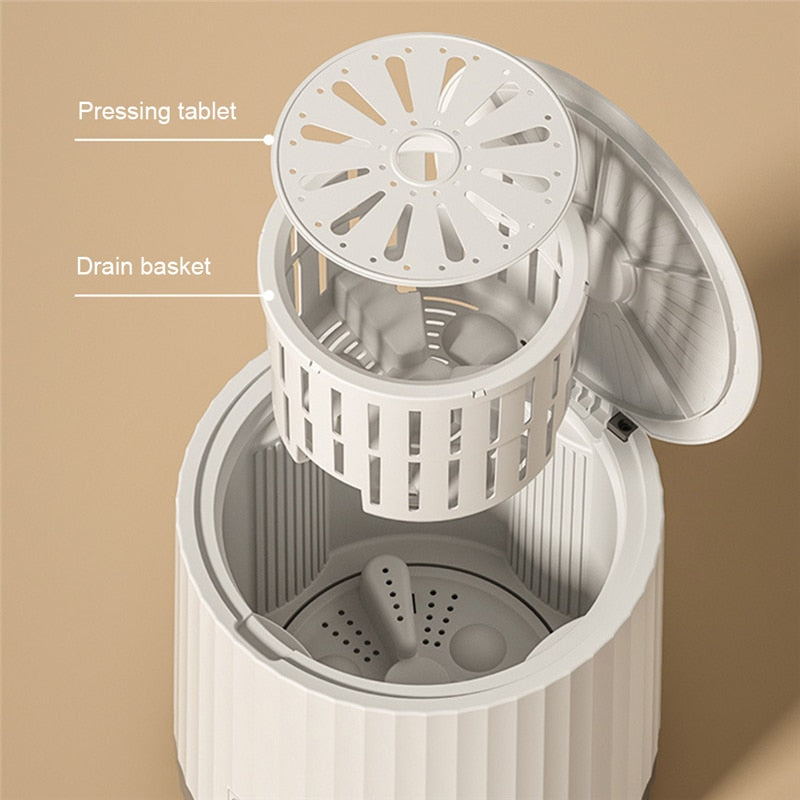 Kleine Waschmaschine Tragbar Rotierend 4L Compact