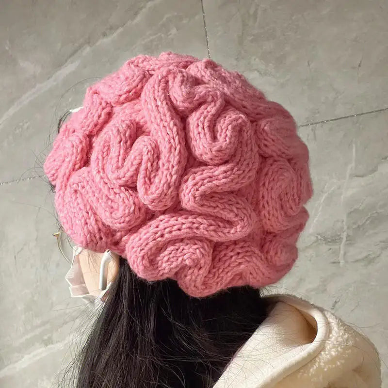 Intellectuelle Strickmütze IQ Humor Schwarz - BerlinGlamour