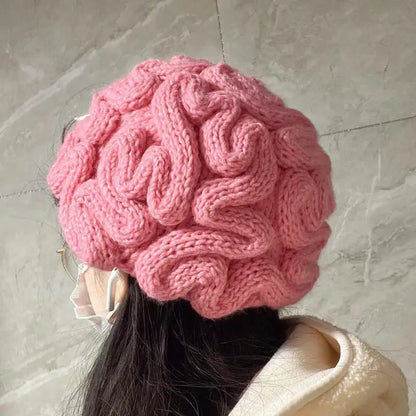 Intellectuelle Strickmütze IQ Humor Schwarz - BerlinGlamour