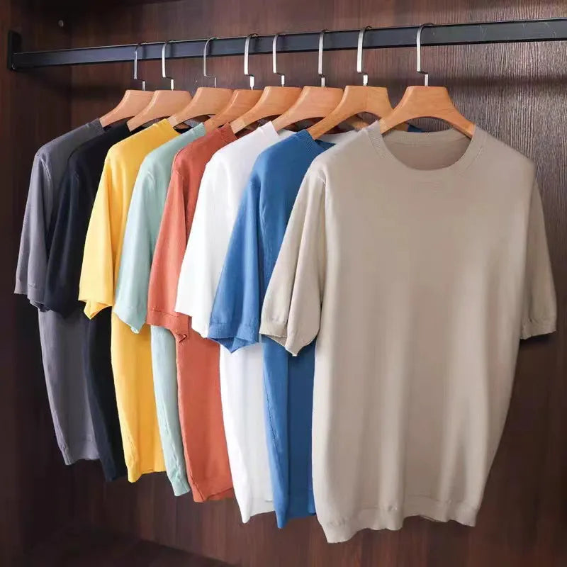 Elegantes Herren T-Shirt Kurzarm Modern