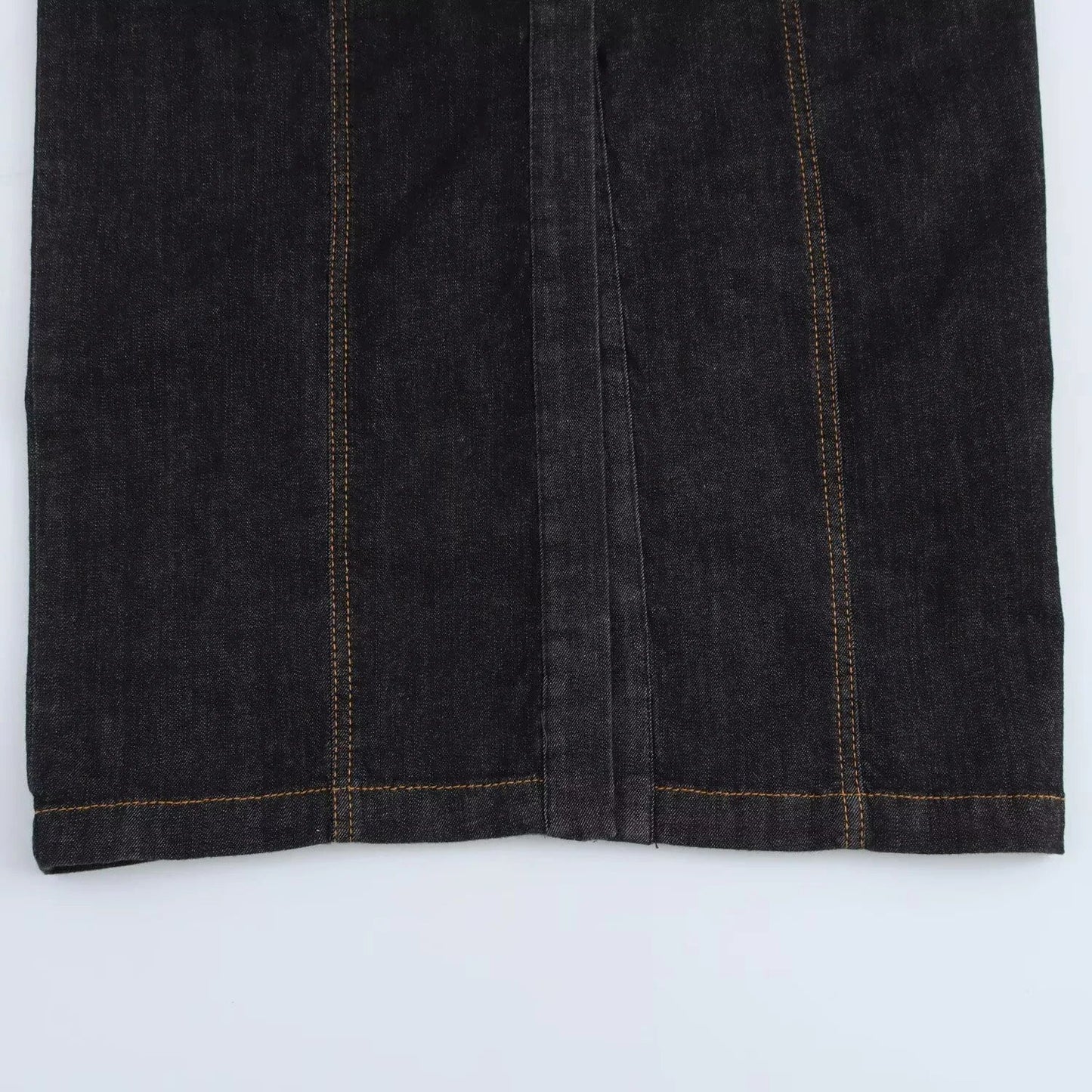 Damen Jeanskleid Langärmlig Knopfleiste Modern